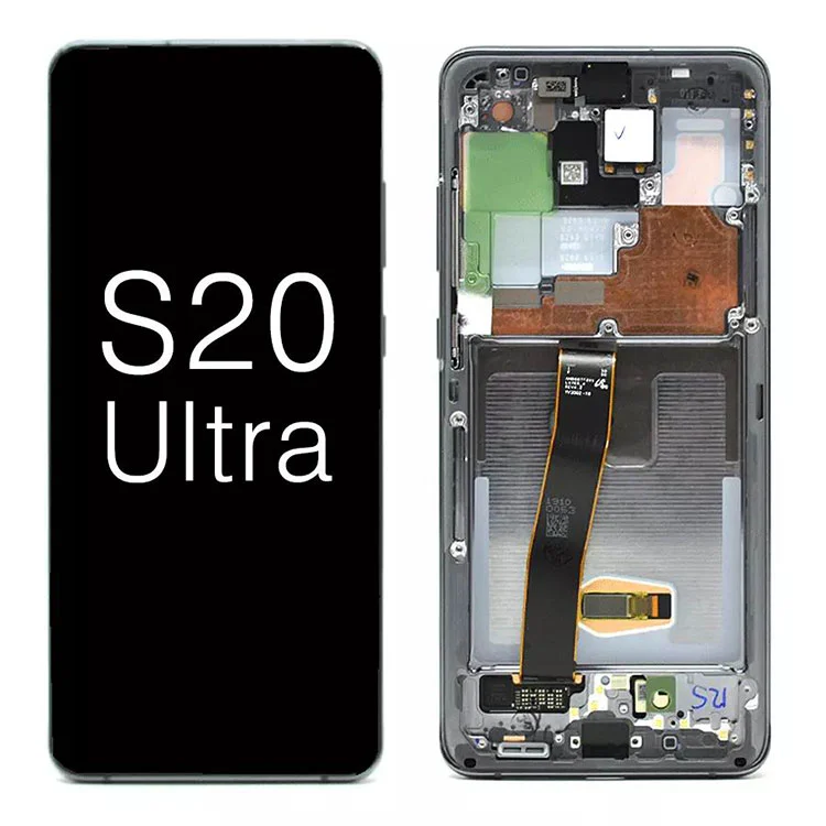 Samsung Galaxy S20 Ultra G988 jaoks 5G OLED -ekraanil LCD puutetundlik ekraan