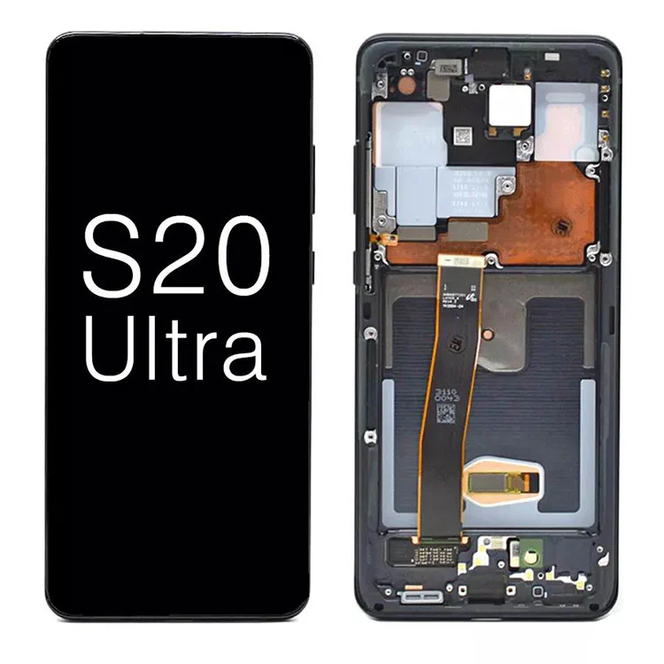 Samsung Galaxy S20 Ultra G988 jaoks 5G OLED -ekraanil LCD puutetundlik ekraan